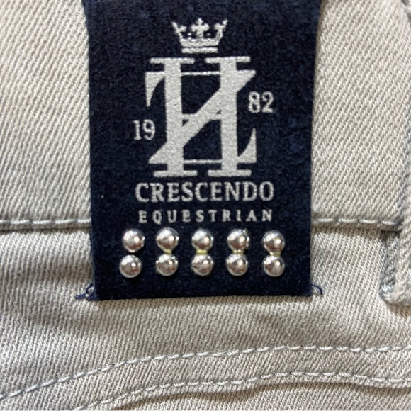 Horze Crescendo Petrina Equestrian Stretch Denim Breeches Size 28 - Picture 6 of 13